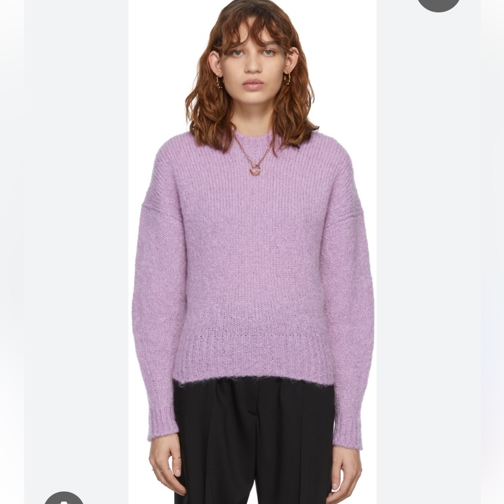 ISABEL MARANT Purple Chunky Knit Elise Sweater size S NEW WITH TAGS